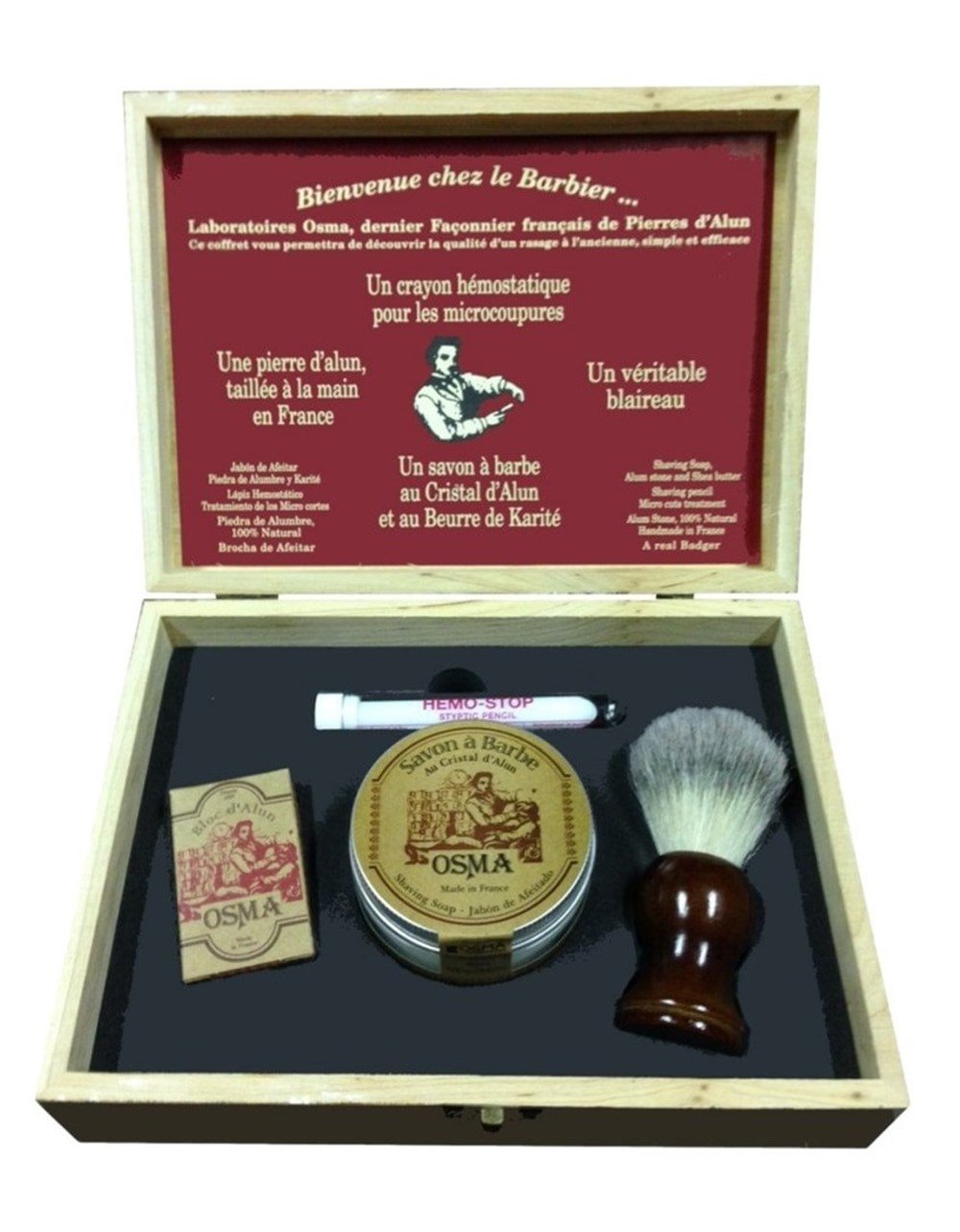 OSMA AHŞAP KUTULU TIRAŞ SETİ