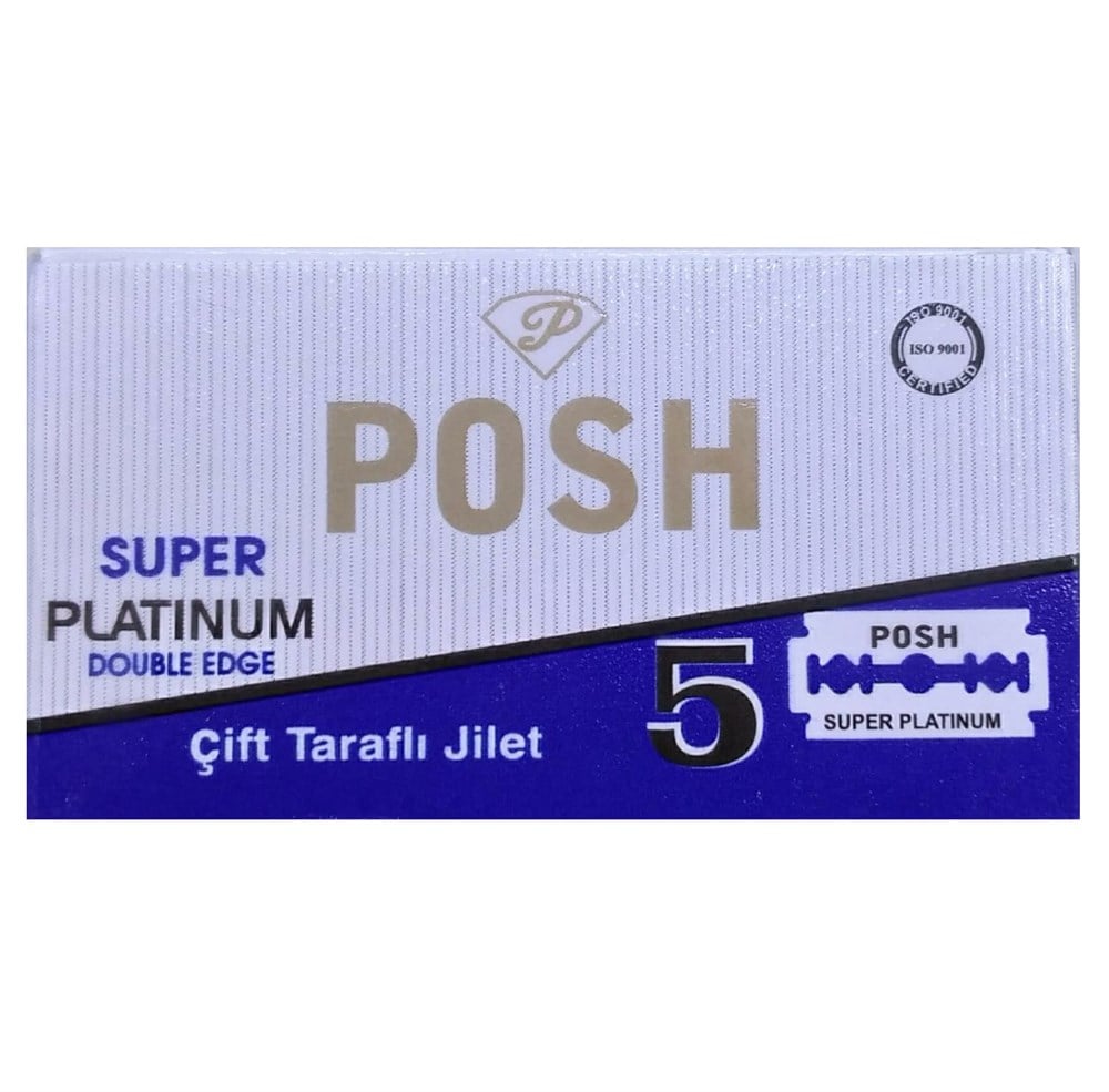 POSH SUPER PLATINUM ÇİFT KENAR TIRAŞ JİLETİ 5Lİ