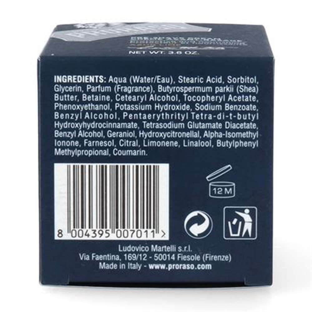 PRORASO TIRAŞ ÖNCESİ KREM 100ML AZUR LIME