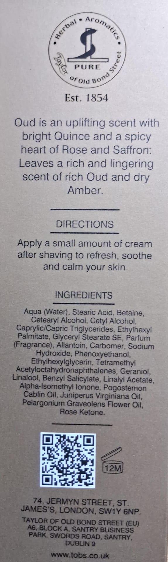 TAYLOR OF OLD BOND STREET TIRAŞ SONRASI KREM 75ML OUD