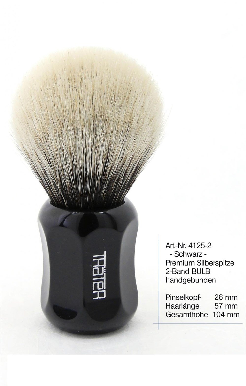 THATER 4125/2 SILVERTIP,2BAND PORSUK KILI TIRAŞ FIRÇASI SİYAH