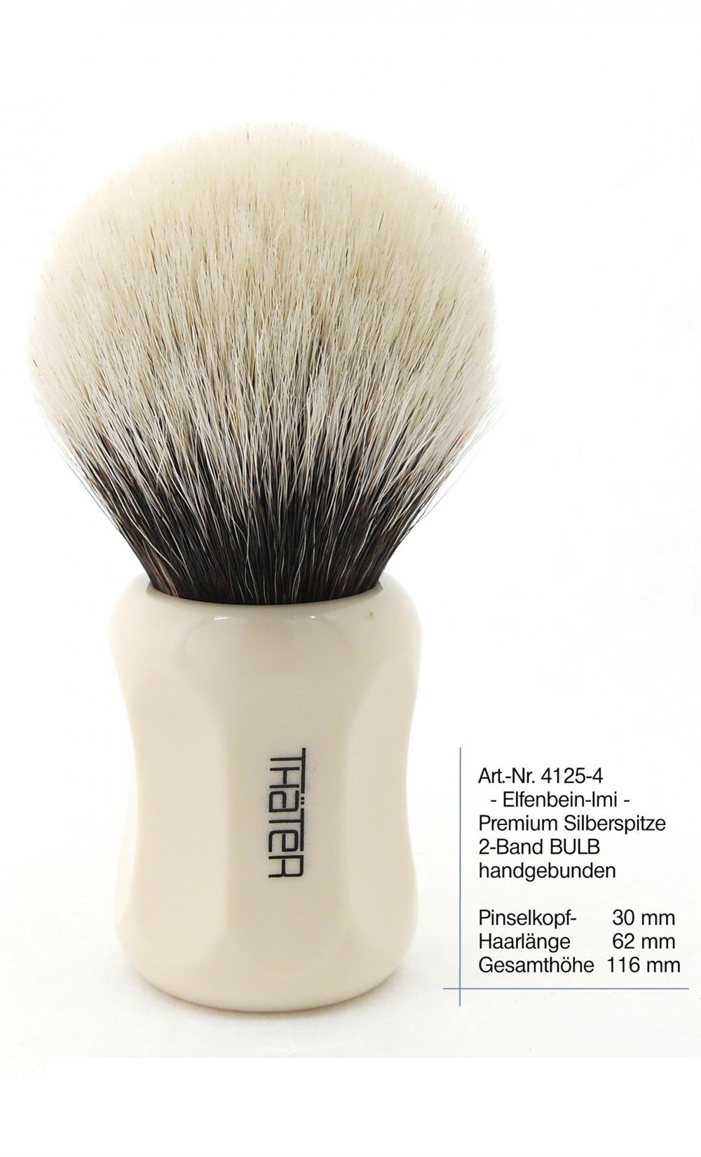 THATER 4125/4 SILVERTIP,2BAND PORSUK KILI TIRAŞ FIRÇASI IVORY
