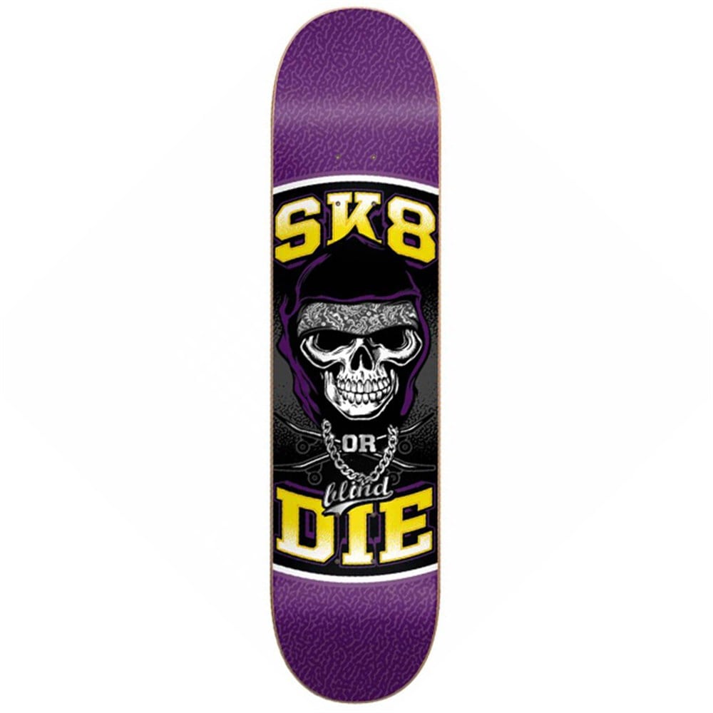 Blind 8,25 Sk8 or Die SS Purple Yellow Deck