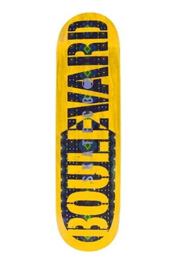 BLVD 8,0 PATTERN YELLOW DECK PROFESYONEL KAYKAY TAHTASI  