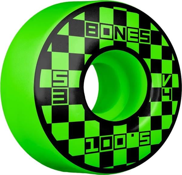 Bones 100s Block Party Green 53mm V4 100A Wheels 