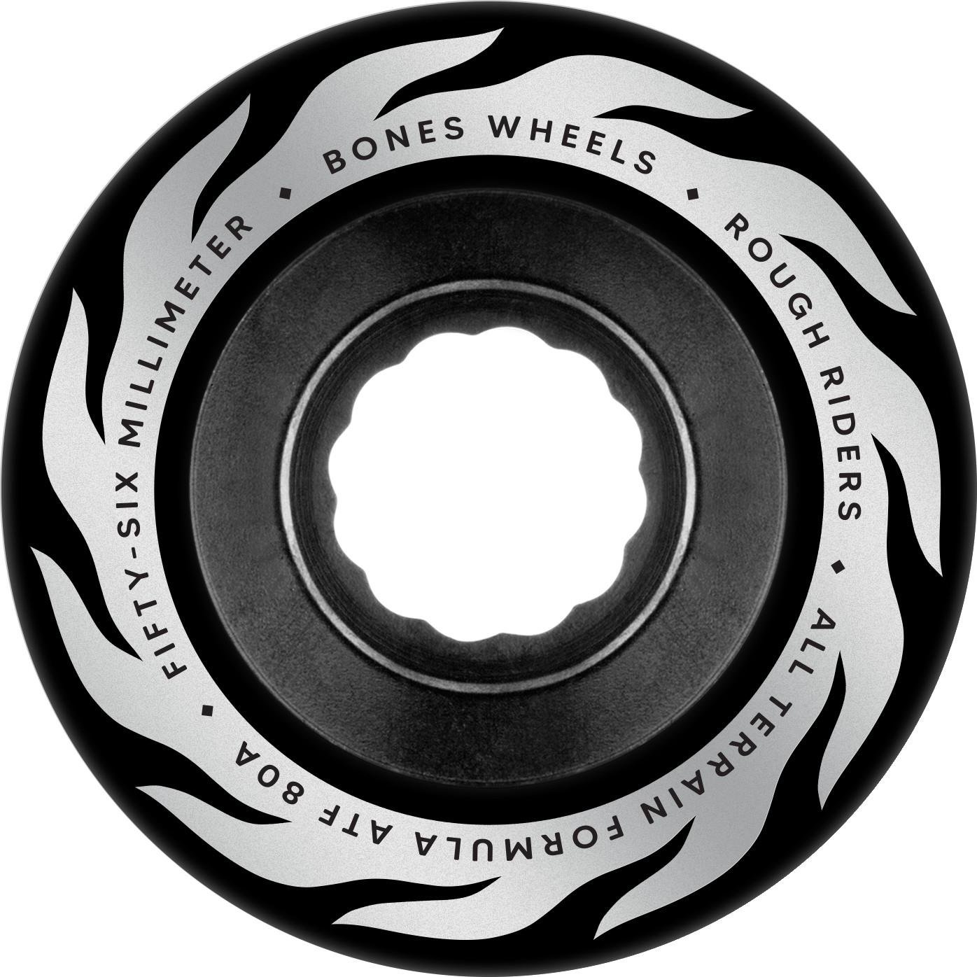 Bones ATF Rough Rider Eternal Flame 56MM 80A White Wheels 