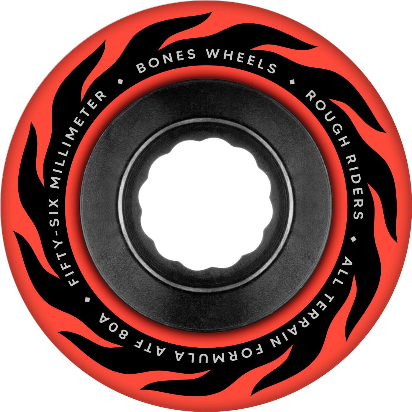 Bones ATF Rough Rider Eternal Flame 56MM 80A Red Wheels 
