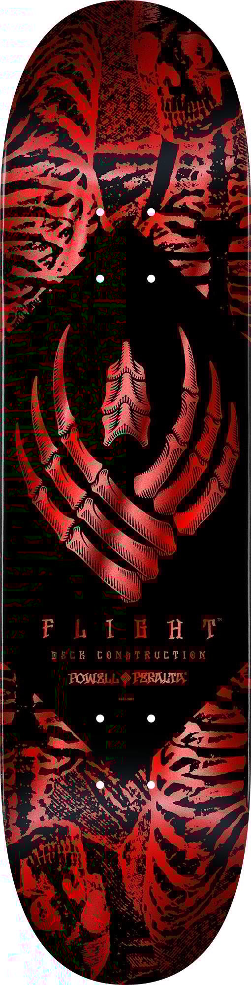 FLIGHT ® Powell Peralta 8.38 Skeleton Red Foil Deck Kaykay Tahtası 