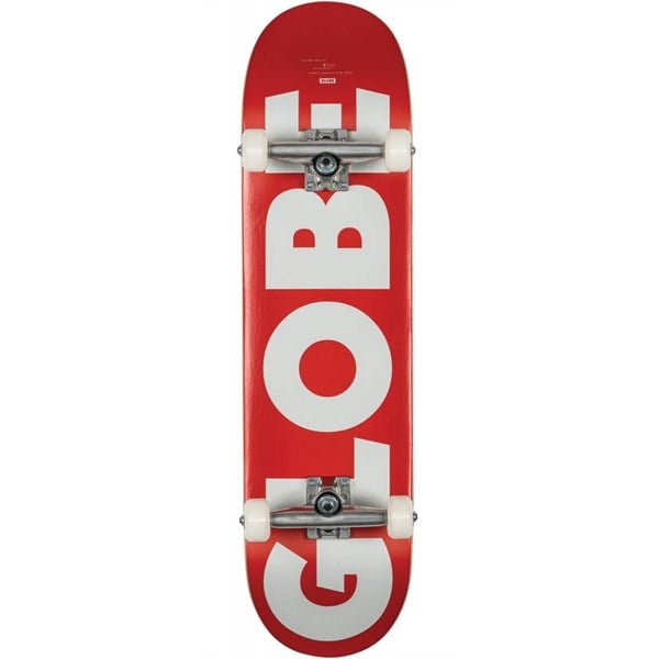 GLOBE 8.25 FUBAR RED WHITE COMPLETE PROFESYONEL KAYKAY 
