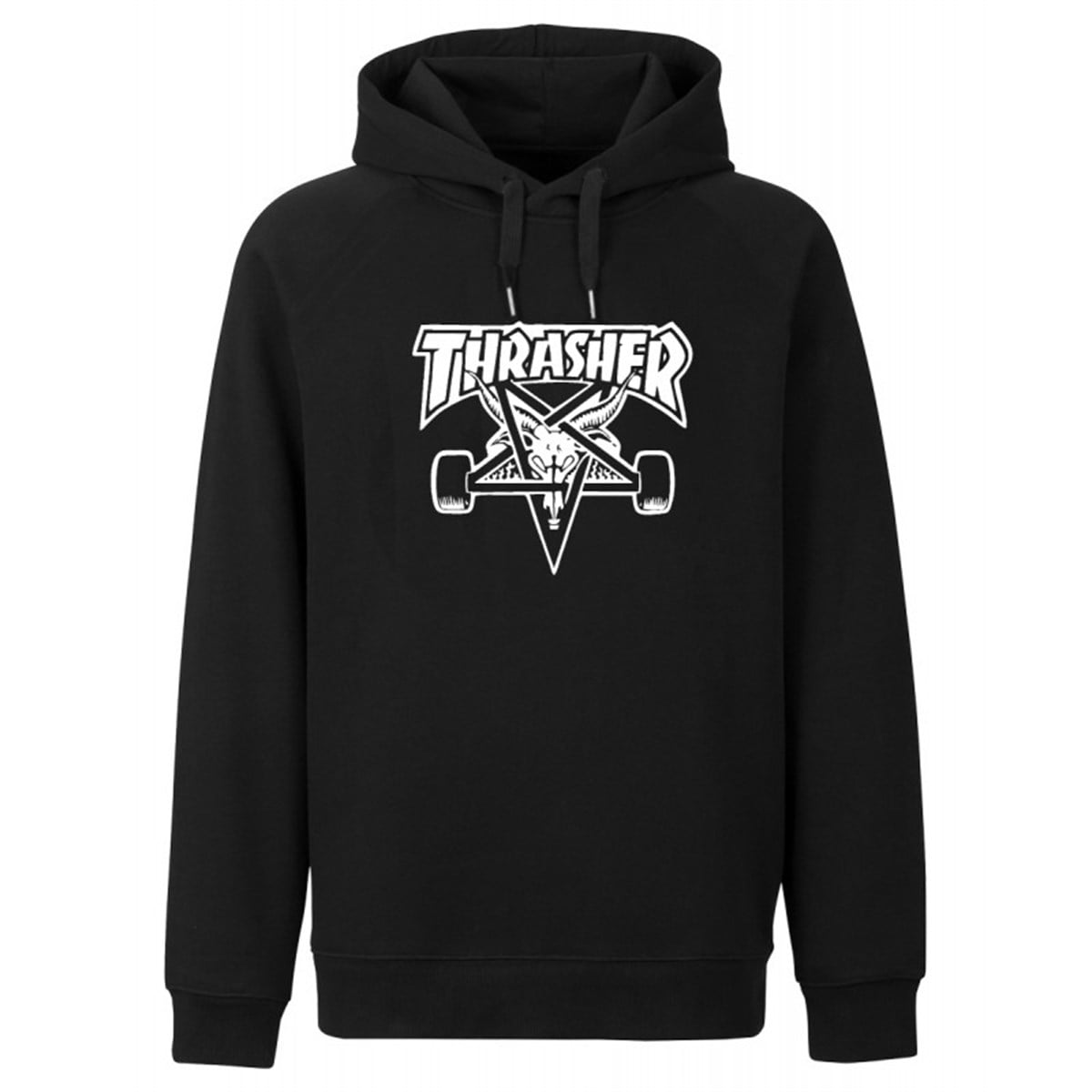 HORN SKATEBOARDS THRASHER SWEATSHIRT BLACK
