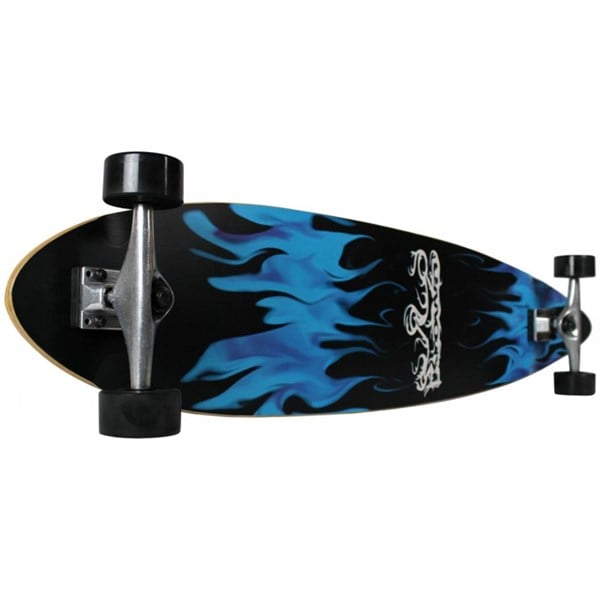 KROWN LONGBOARD PIN TAIL BLUE FLAME 109CM