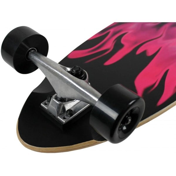 KROWN LONGBOARD PIN TAIL PURPLE FLAME 109CM