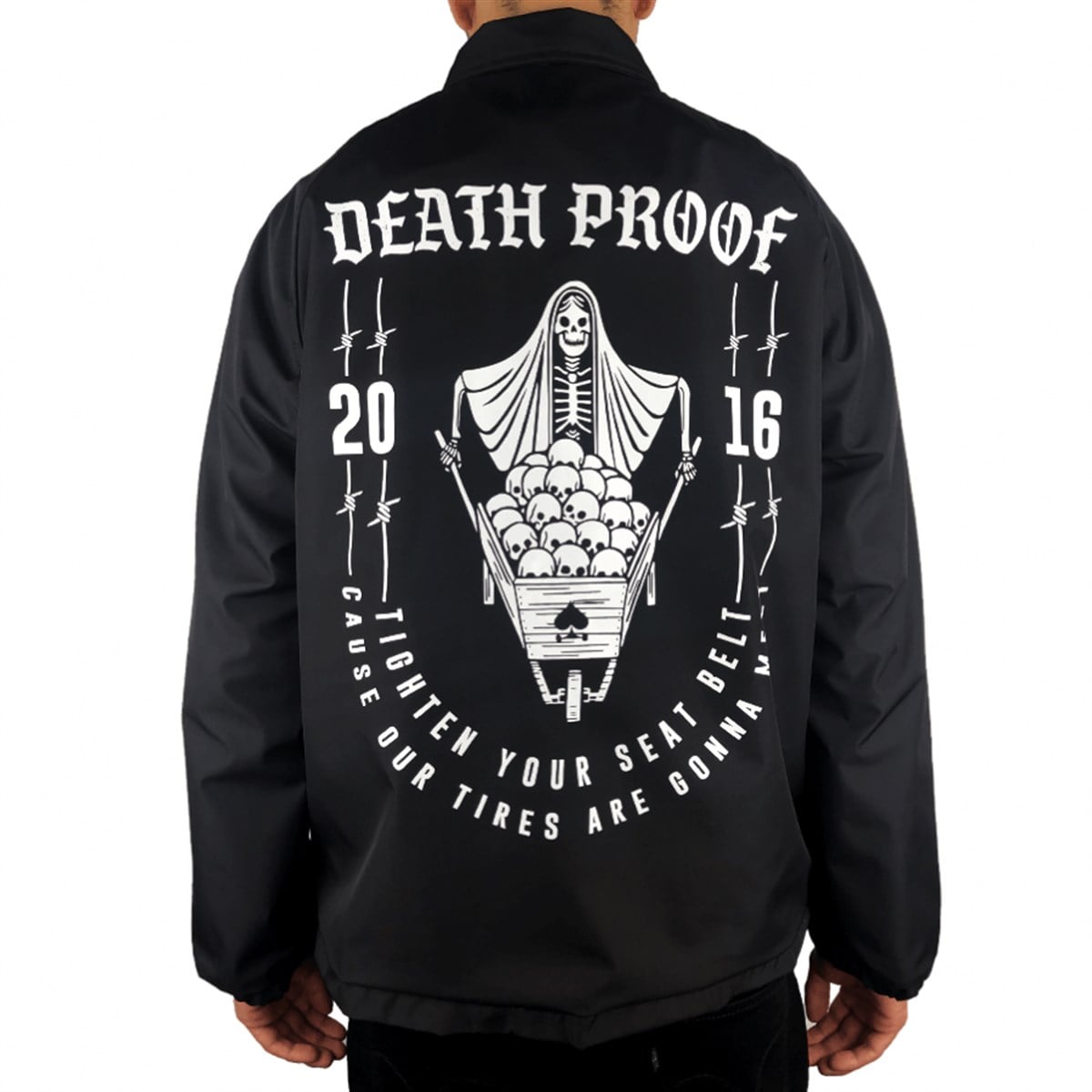 Mushroom Death Proof Coach Jacket Black