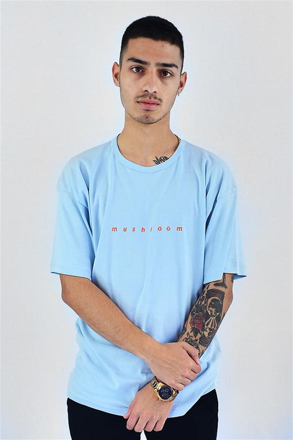 MUSHROOM Logo Embroidered Blue