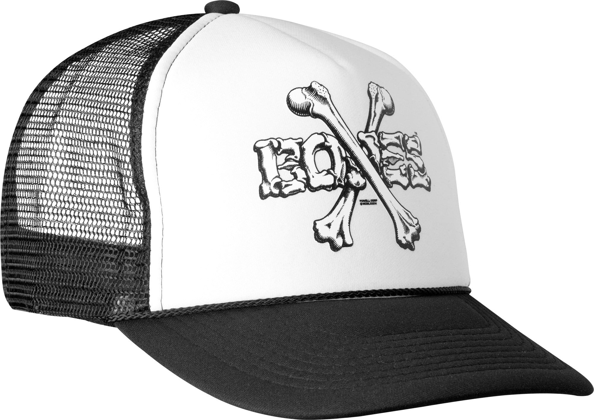 Powell Peralta Cross Bones Siyah / Beyaz Trucker Cap Şapka 