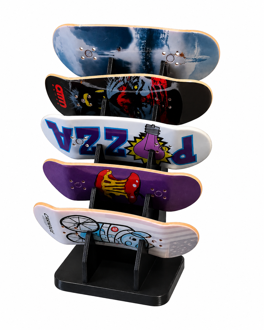 Tech Deck 5 Adet Tahta ve Fingerboard Standı Hediye Sticker Paketli 