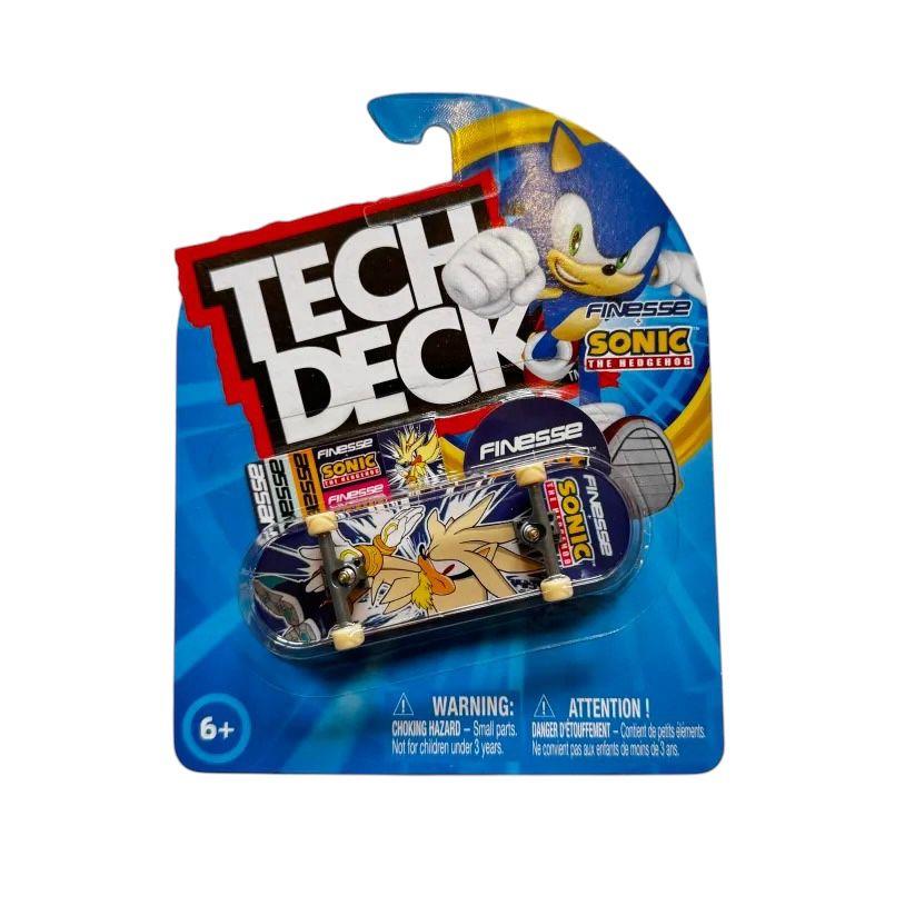 Tech Deck + Hediye Sticker Paketli Parmak Kaykayı Sonic The Hedgenog Skateboard 