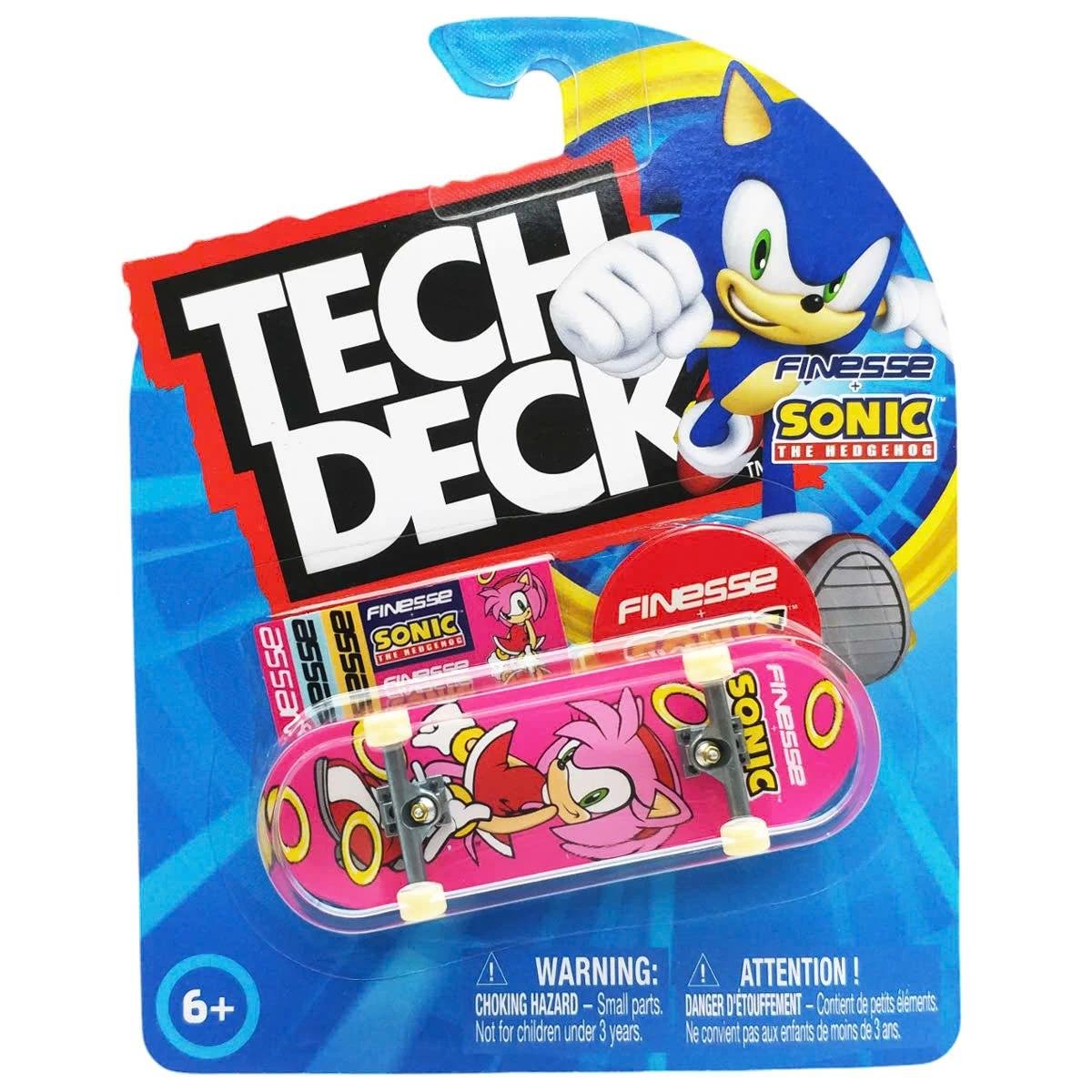 Tech Deck + Hediye Sticker Paketli Parmak Kaykayı Sonic Skateboard 