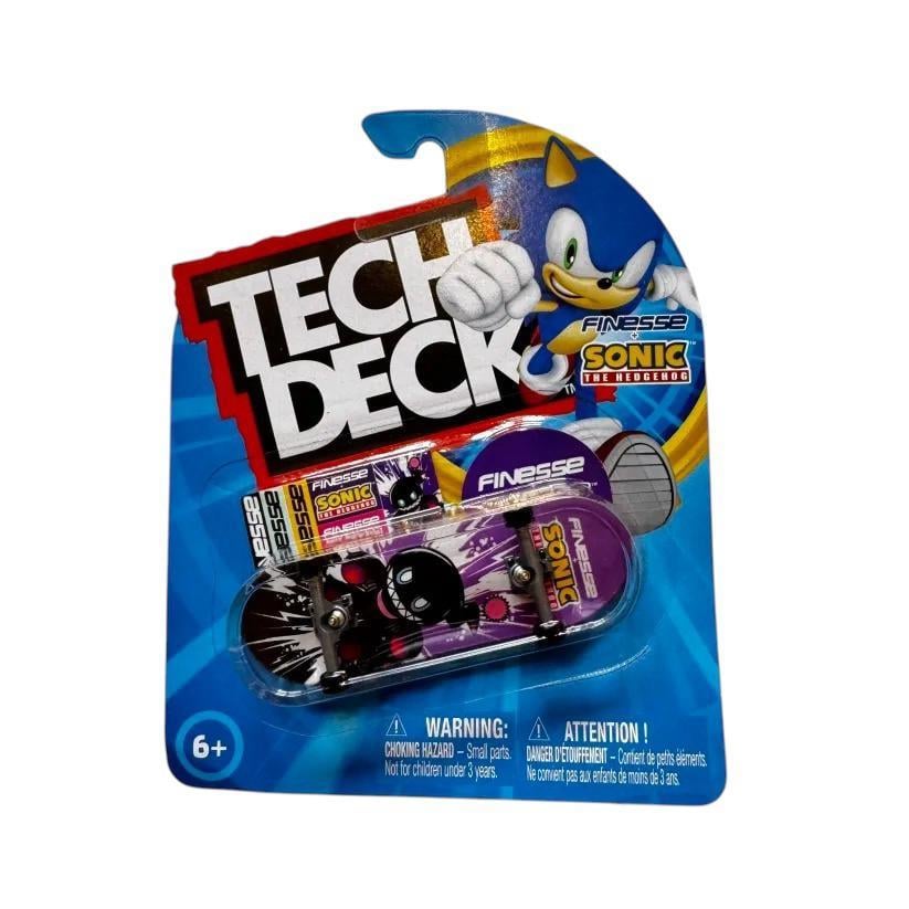 Tech Deck + Hediye Sticker Paketli Parmak Kaykayı Finesse Sonic Skateboard 