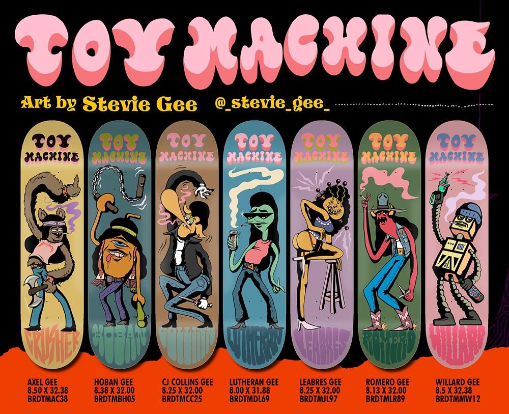 Toy Machine 8.0 Lutheran Stevie Gee Deck Profesyonel Kaykay Tahtası 