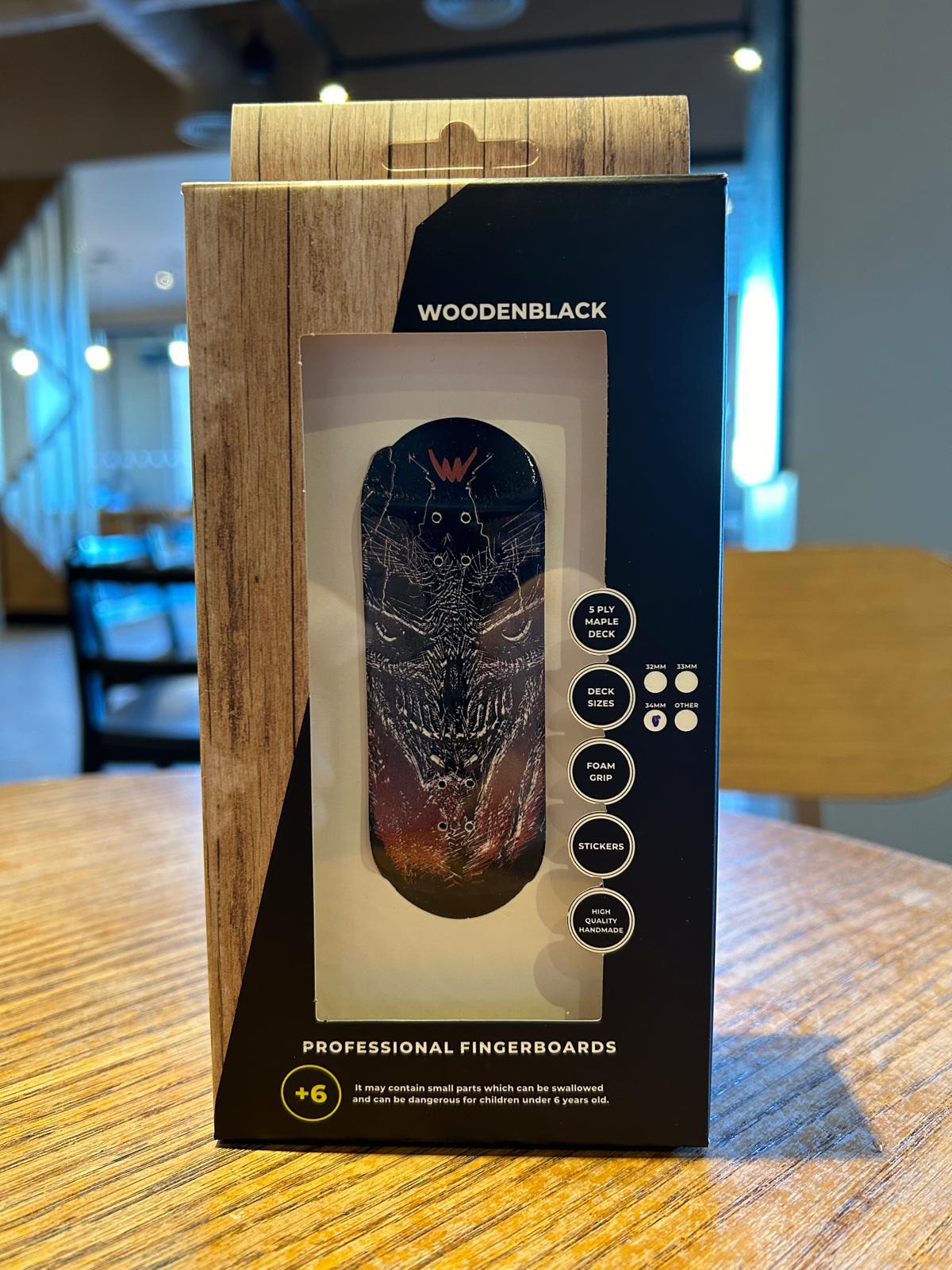 Woodenblack 34mm Dark Fingerboard Deck 