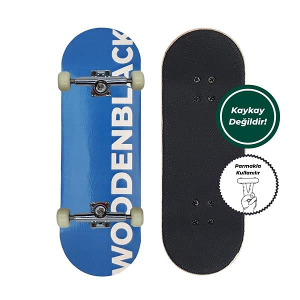 Woodenblack Basic Logo Blue Fingerboard Complete 