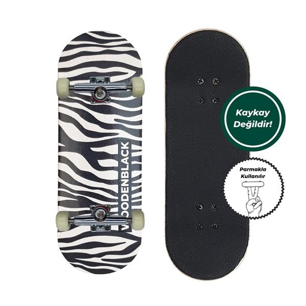 Woodenblack Basic Logo Zebra Fingerboard Complete 