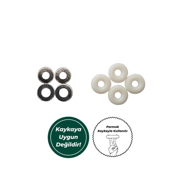Woodenblack Beyaz Bushing/Parmak Kaykay 