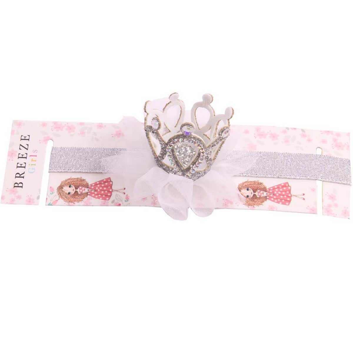 BandanaBREEZE5220cnT653-1273 BoyutluTaç Figürlü Tüllü Bandana