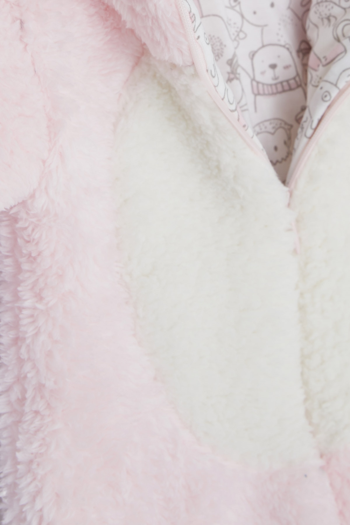 ALBİMİNİ Kız Bebek Peluşlu Tulum Kuzucuk Nakışlı Kulakları Hareketli Pembe (3-4 Ay-6-9 Ay)