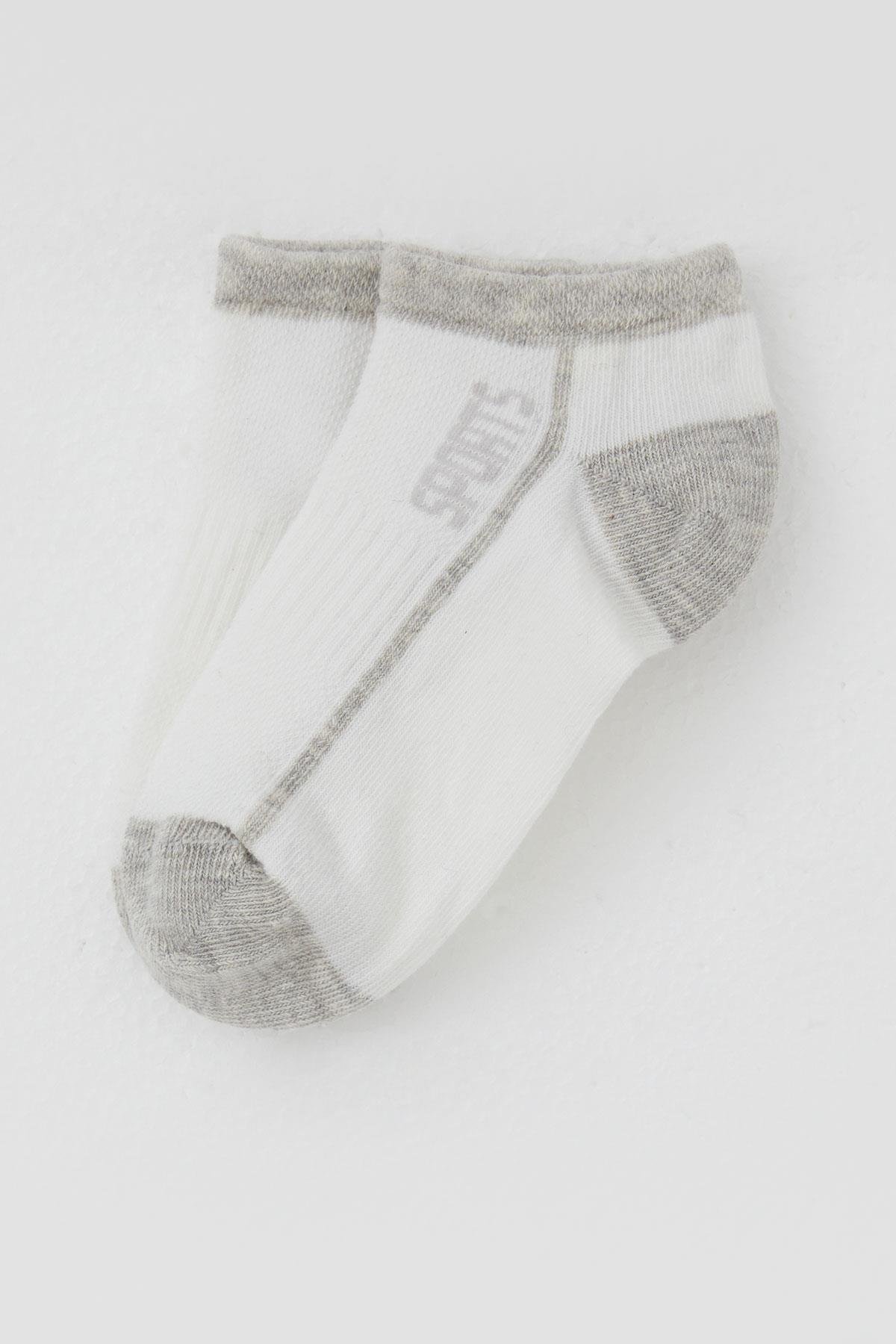 Artı Erkek Çocuk Patik Çorap Sports Yazı Baskılı Ekru (1-14 Yaş)