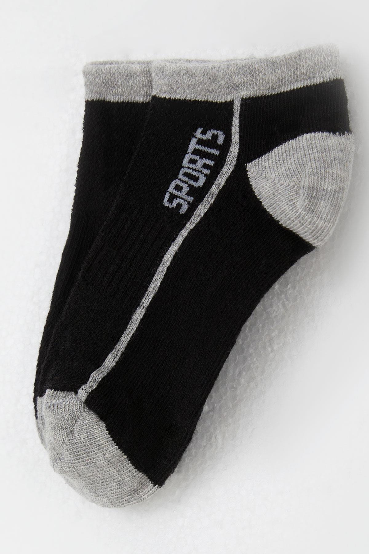 Artı Erkek Çocuk Patik Çorap Sports Yazı Baskılı Siyah (1-14 Yaş)