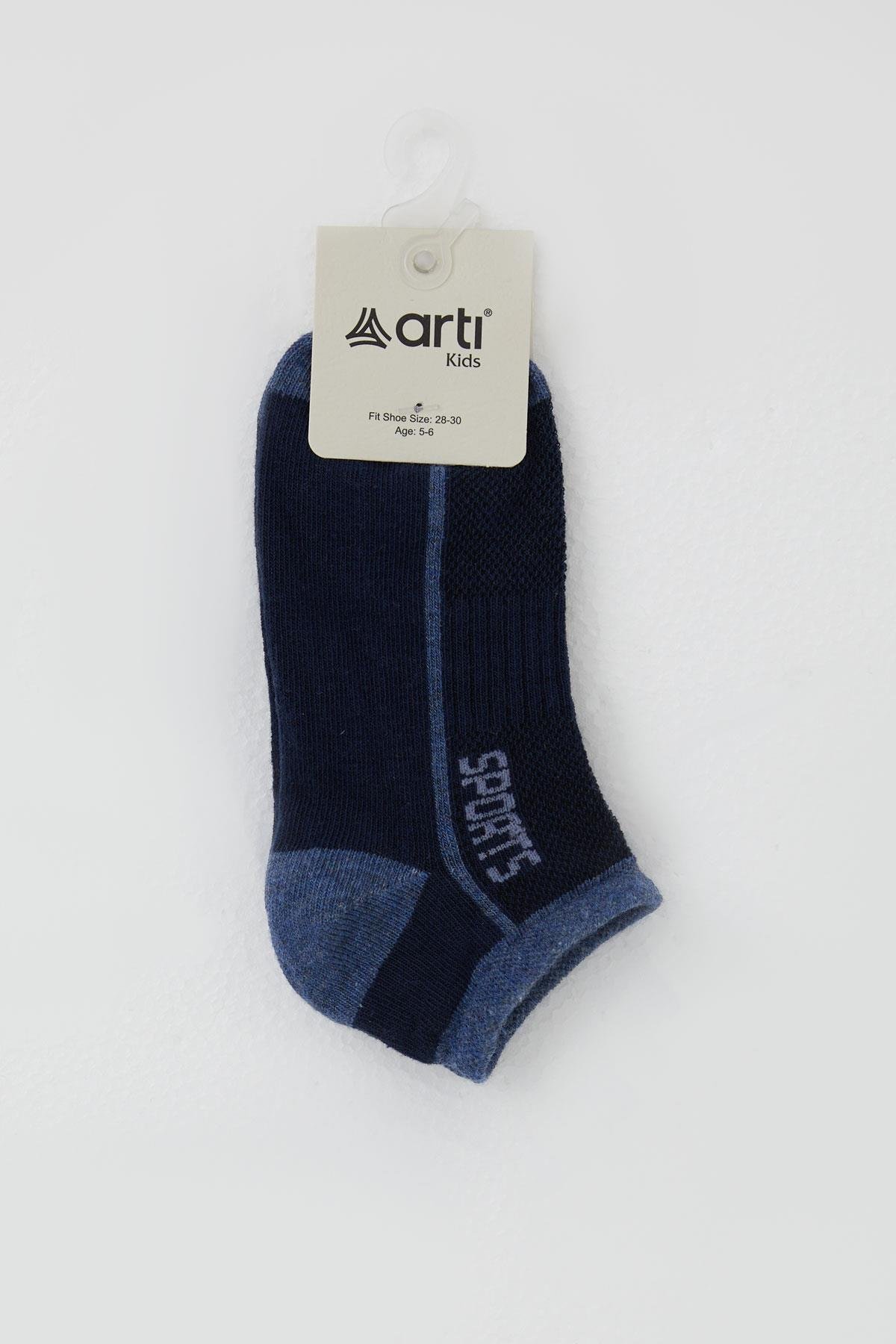 Artı Erkek Çocuk Patik Çorap Sports Yazı Baskılı Lacivert (1-14 Yaş)