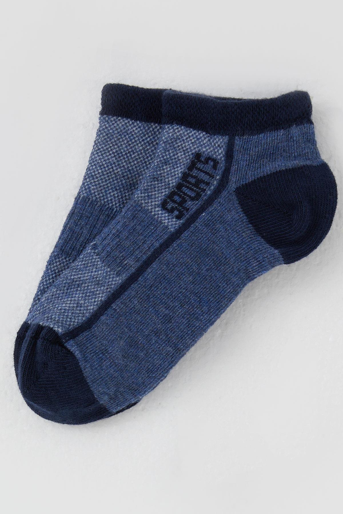 Artı Erkek Çocuk Patik Çorap Sports Yazı Baskılı Koyu Mavi (1-14 Yaş)