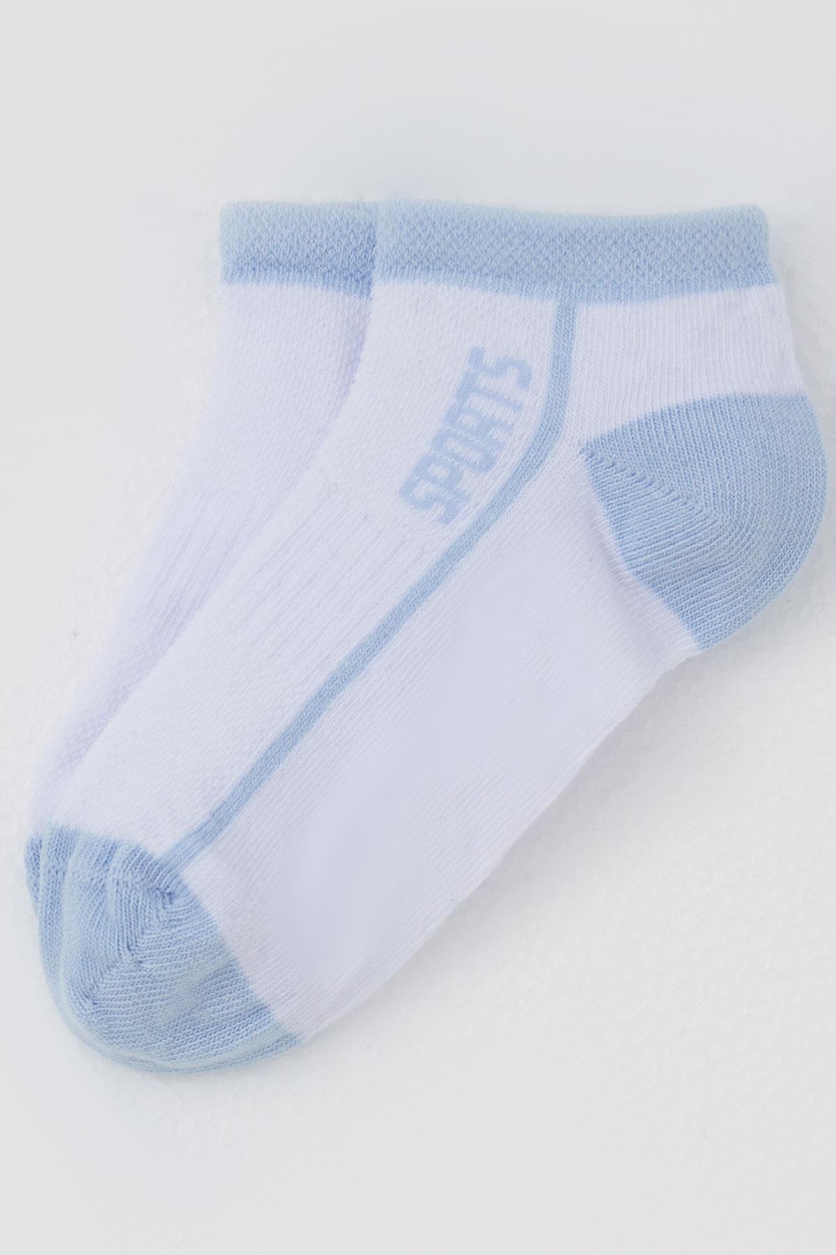 Artı Erkek Çocuk Patik Çorap Sports Yazı Baskılı Beyaz (1-14 Yaş)