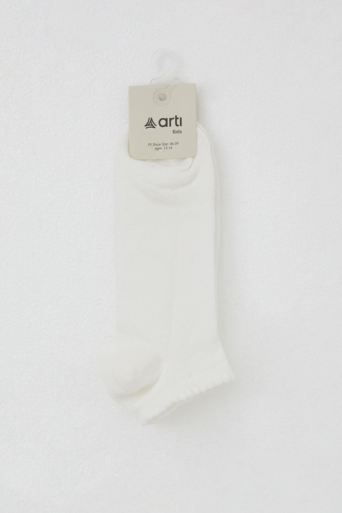 Artı Kız Çocuk Soket Çorap Basic Ekru (13-14 Yaş)