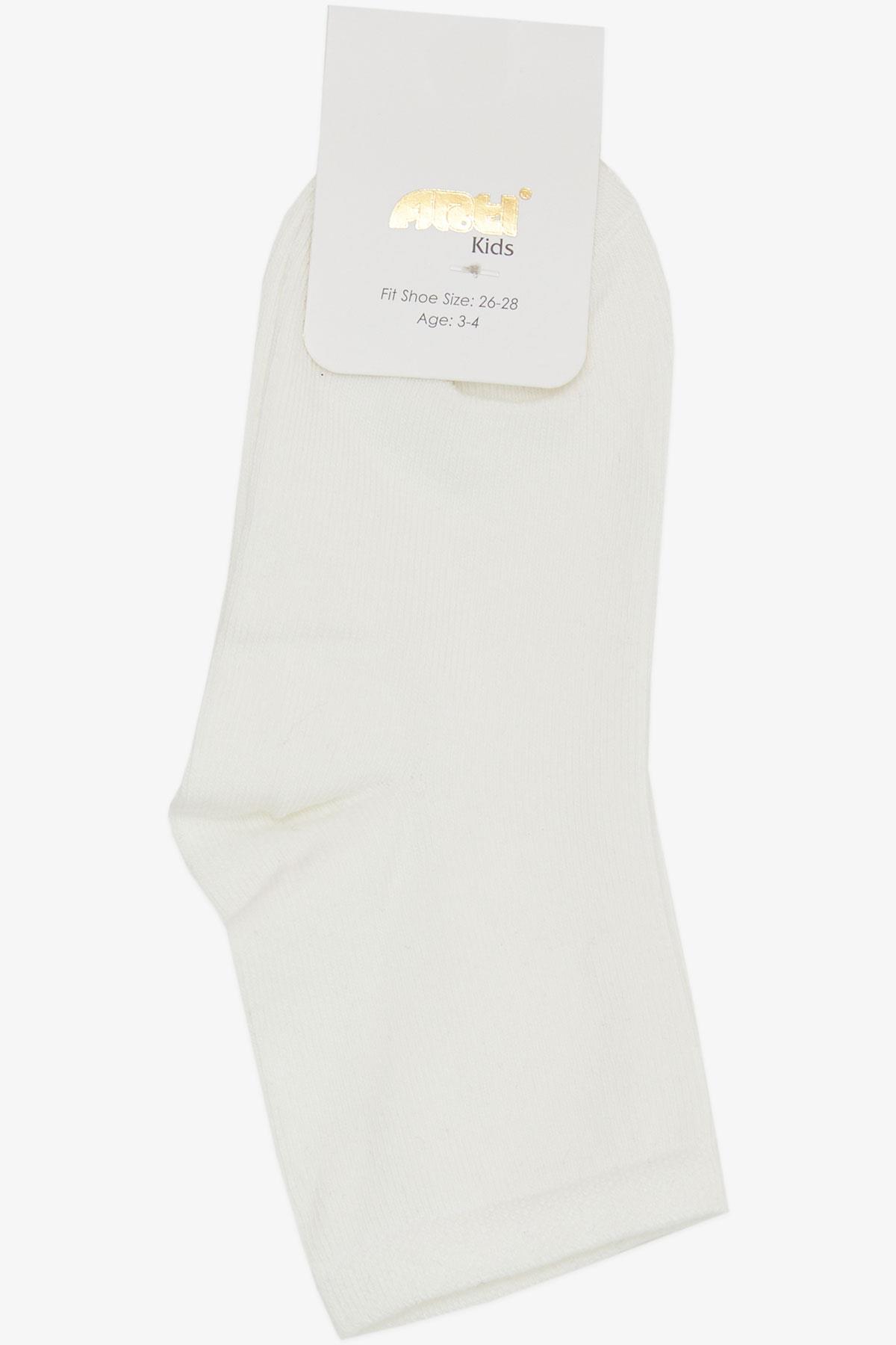 Artı Kız Çocuk Soket Çorap Basic Ekru (1-6 Yaş)