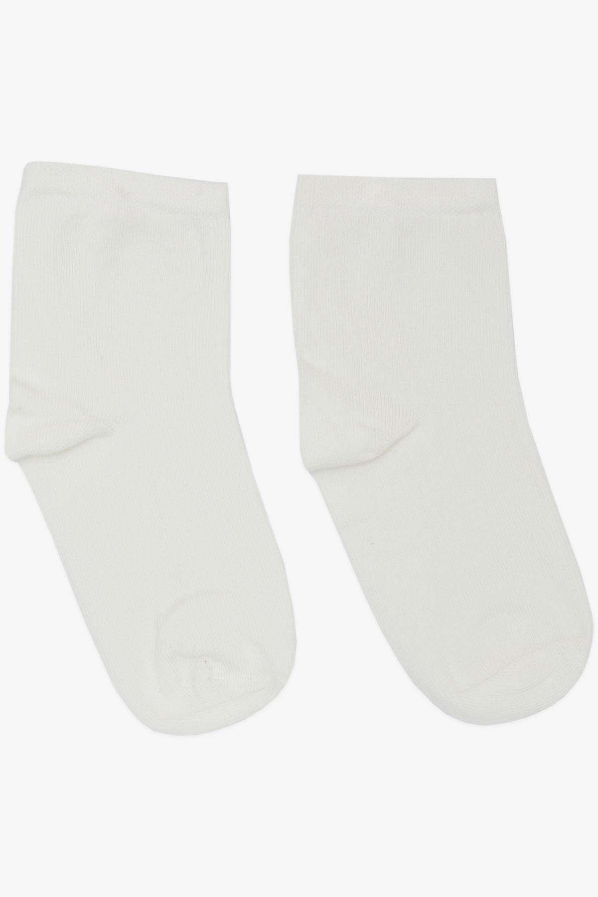 Artı Kız Çocuk Soket Çorap Basic Ekru (1-6 Yaş)