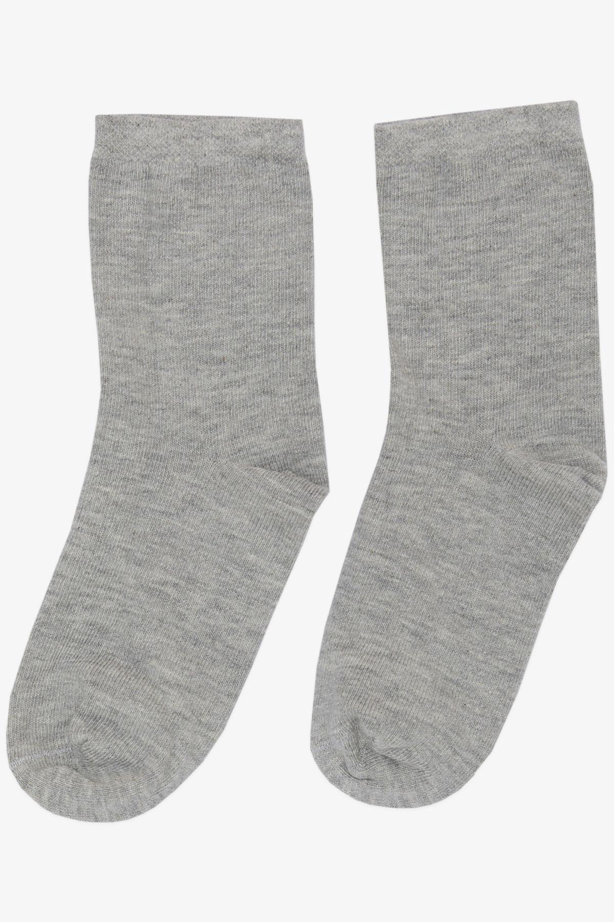 Artı Kız Çocuk Soket Çorap Basic Gri Melanj (1-16 Yaş)