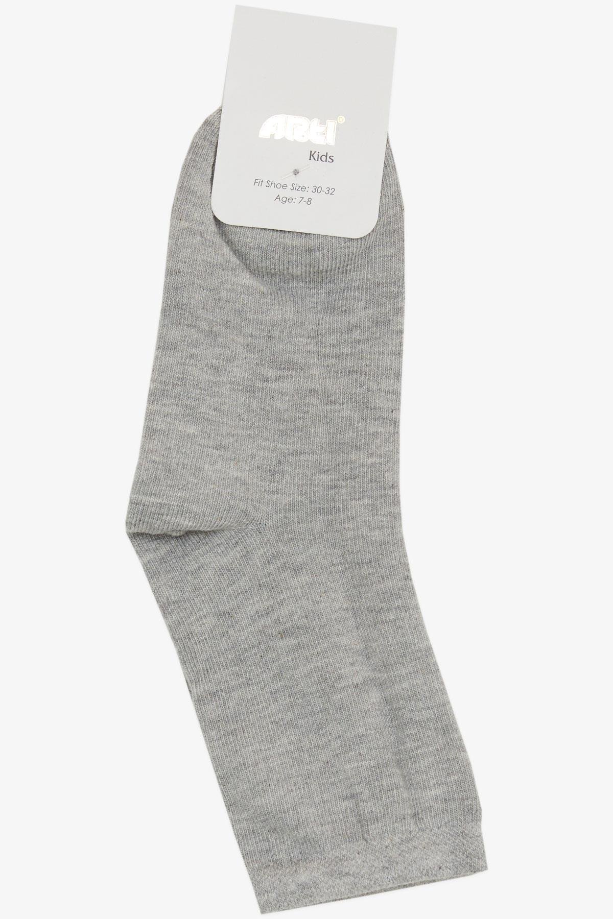 Artı Kız Çocuk Soket Çorap Basic Gri Melanj (1-16 Yaş)