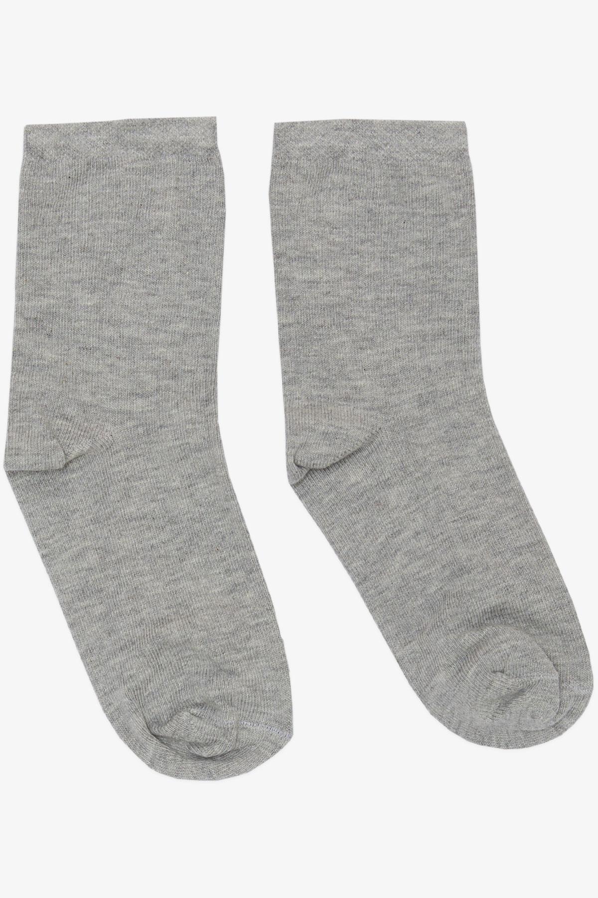 Artı Kız Çocuk Soket Çorap Basic Gri Melanj (1-16 Yaş)