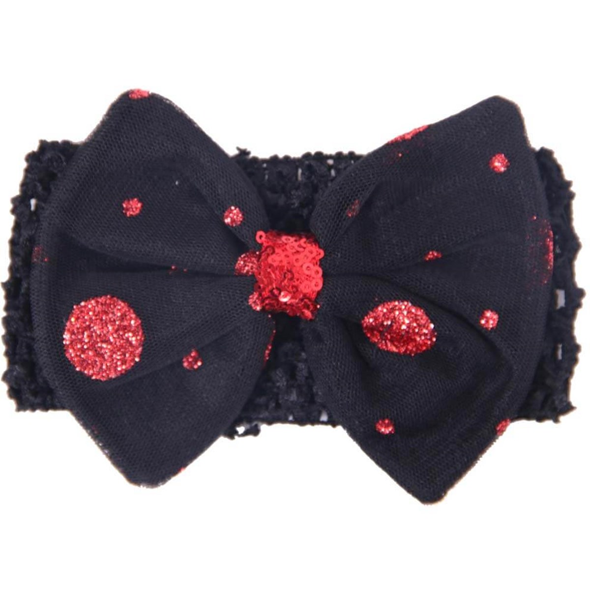 Pullu Bandana BREEZE Siyah Kırmızı