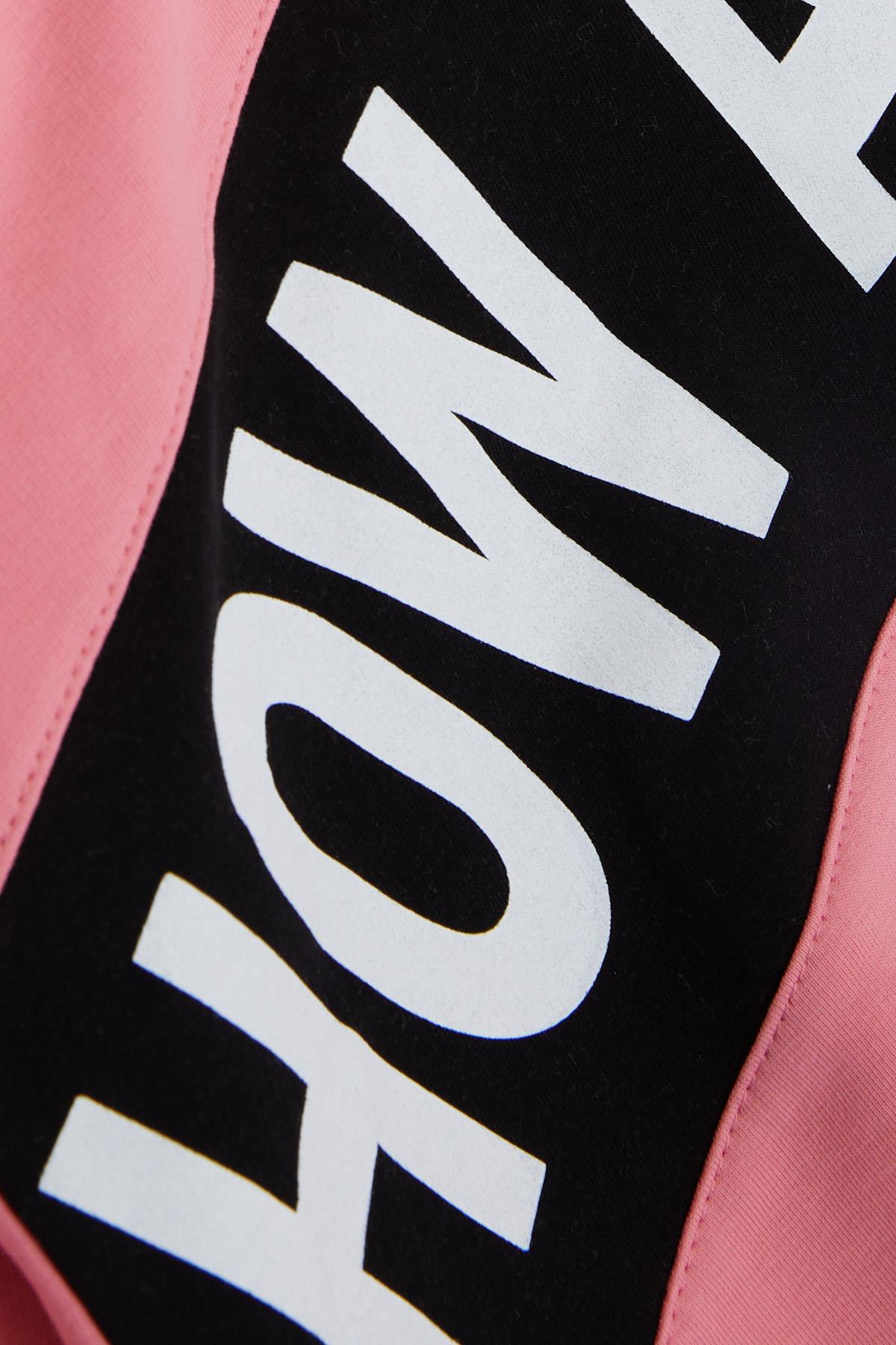 BARMY Kız Çocuk Sweatshirt Kapüşonlu Aksesuarlı Yazı Baskılı Pembe (8-12 Yaş)