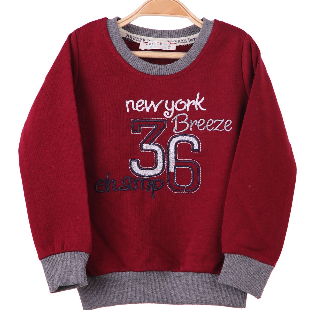 Erkek Çocuk Baskılı Sweat Breeze  Bordo
