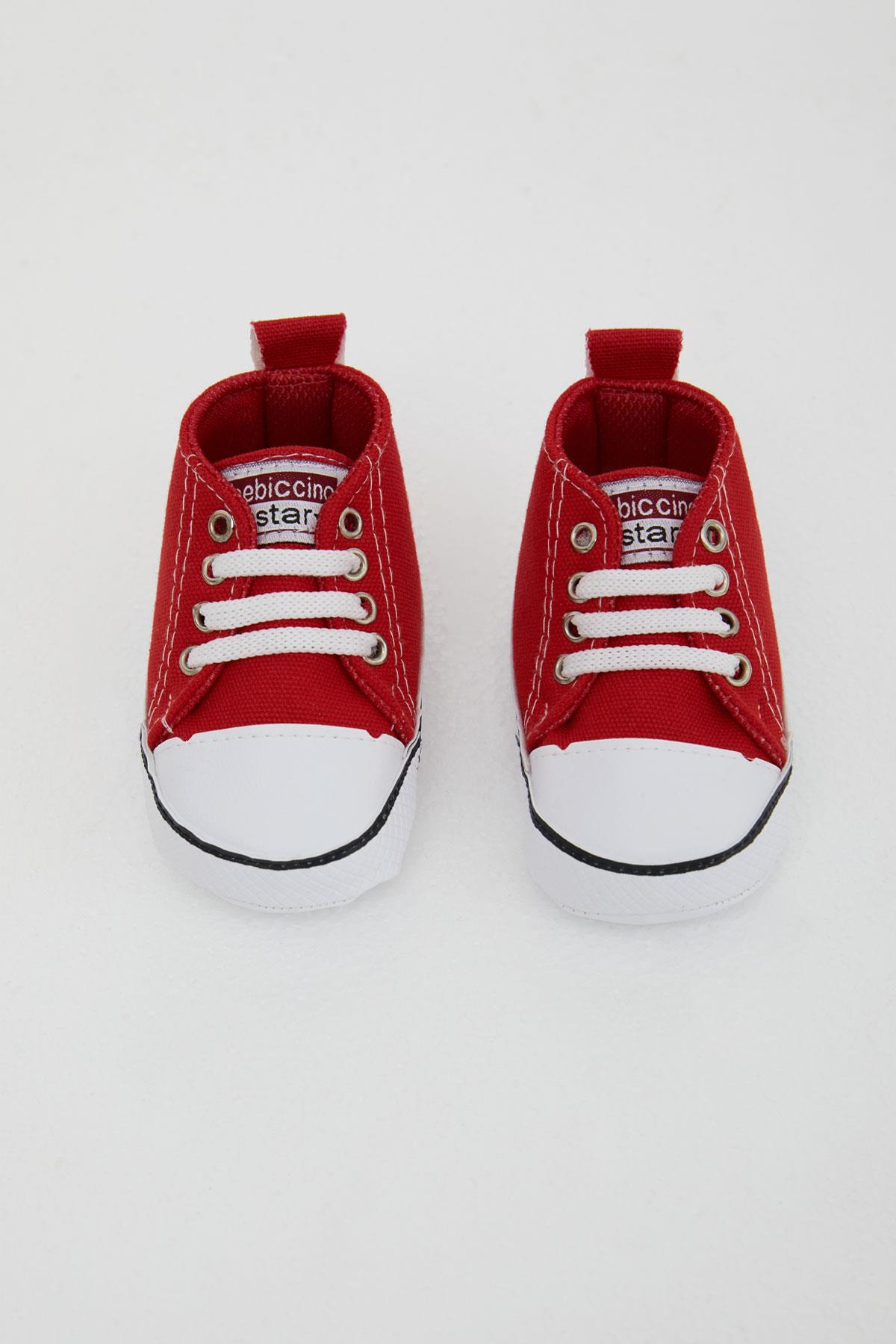 Bebecino Kız Bebek Patik Ayakkabı Basic Kırmızı (18 Numara-19 Numara)
