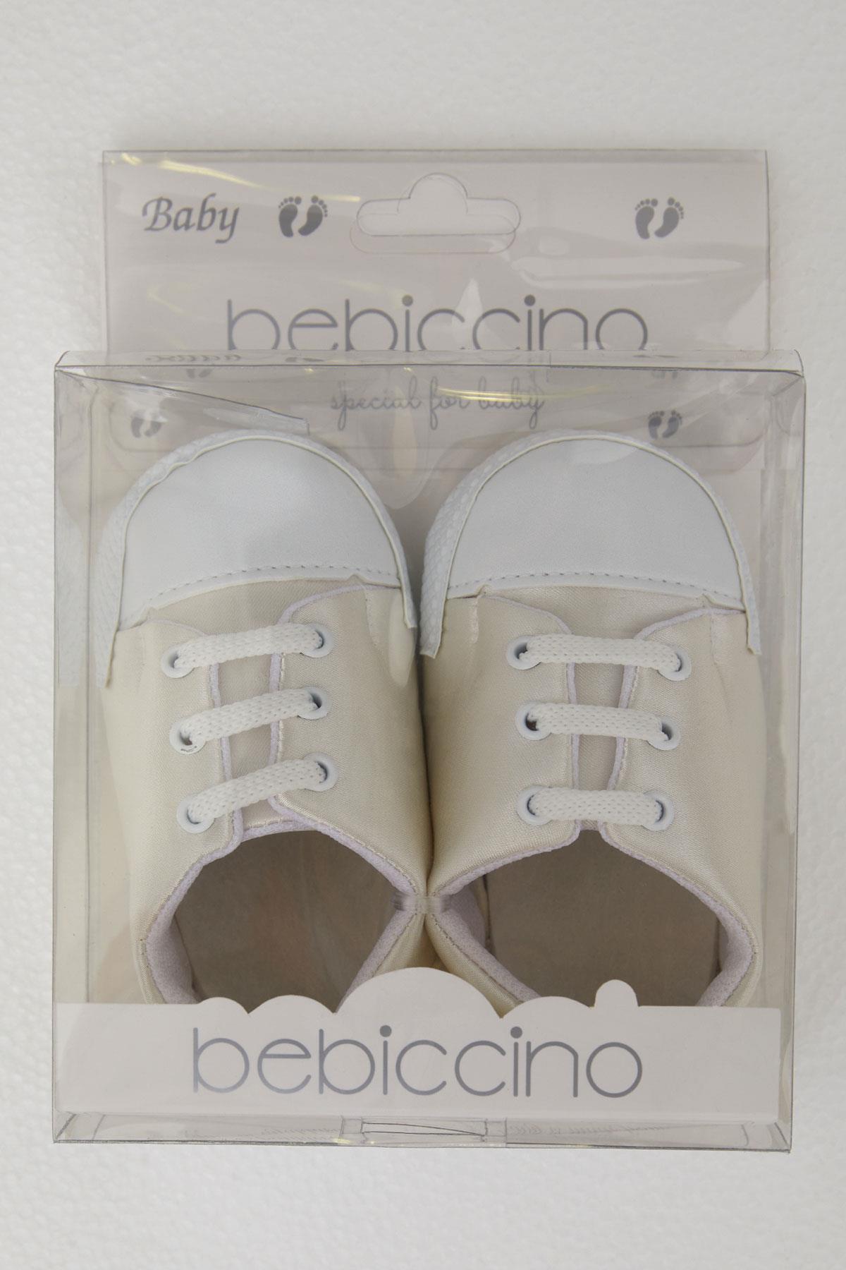 Bebiccino Erkek Bebek Patik Ayakkabı Basic Ekru (18 Numara-19 Numara)