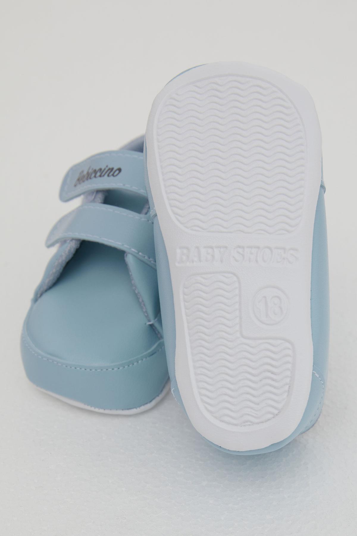 Bebiccino Erkek Bebek Patik Ayakkabı Cırtlı Convers Açık Mavi (18 Numara-19 Numara)