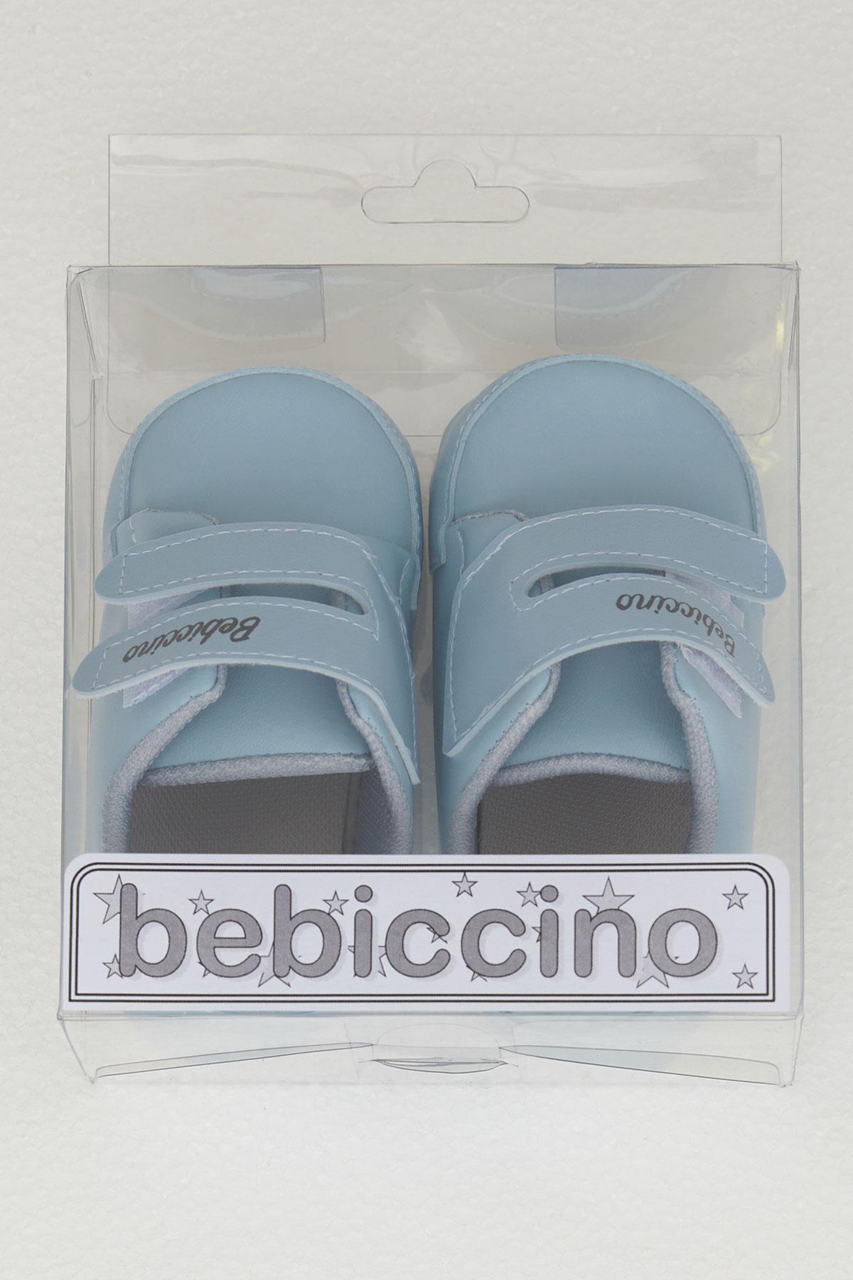 Bebiccino Erkek Bebek Patik Ayakkabı Cırtlı Convers Açık Mavi (18 Numara-19 Numara)