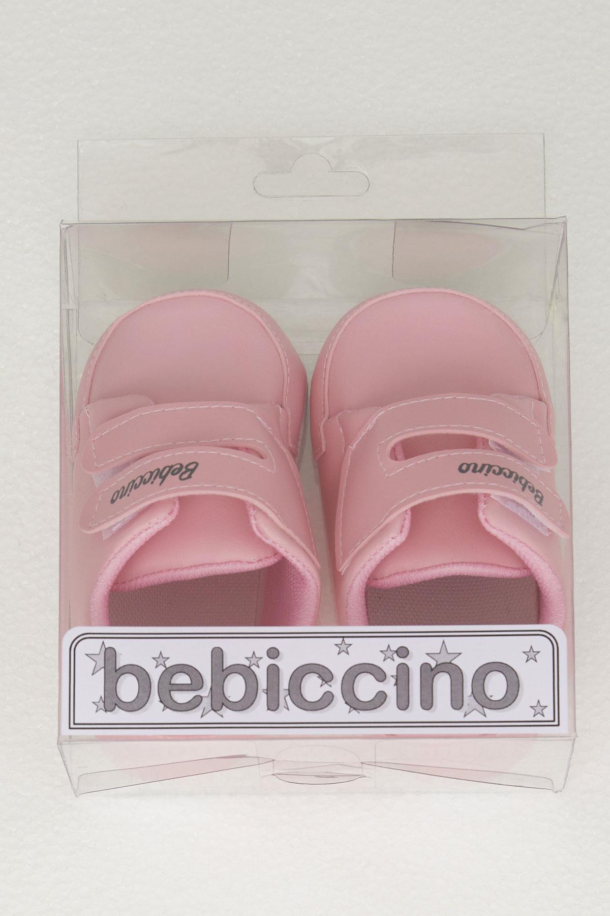 Bebiccino Kız Bebek Patik Ayakkabı Cırtlı Convers Pembe (18 Numara-19 Numara)