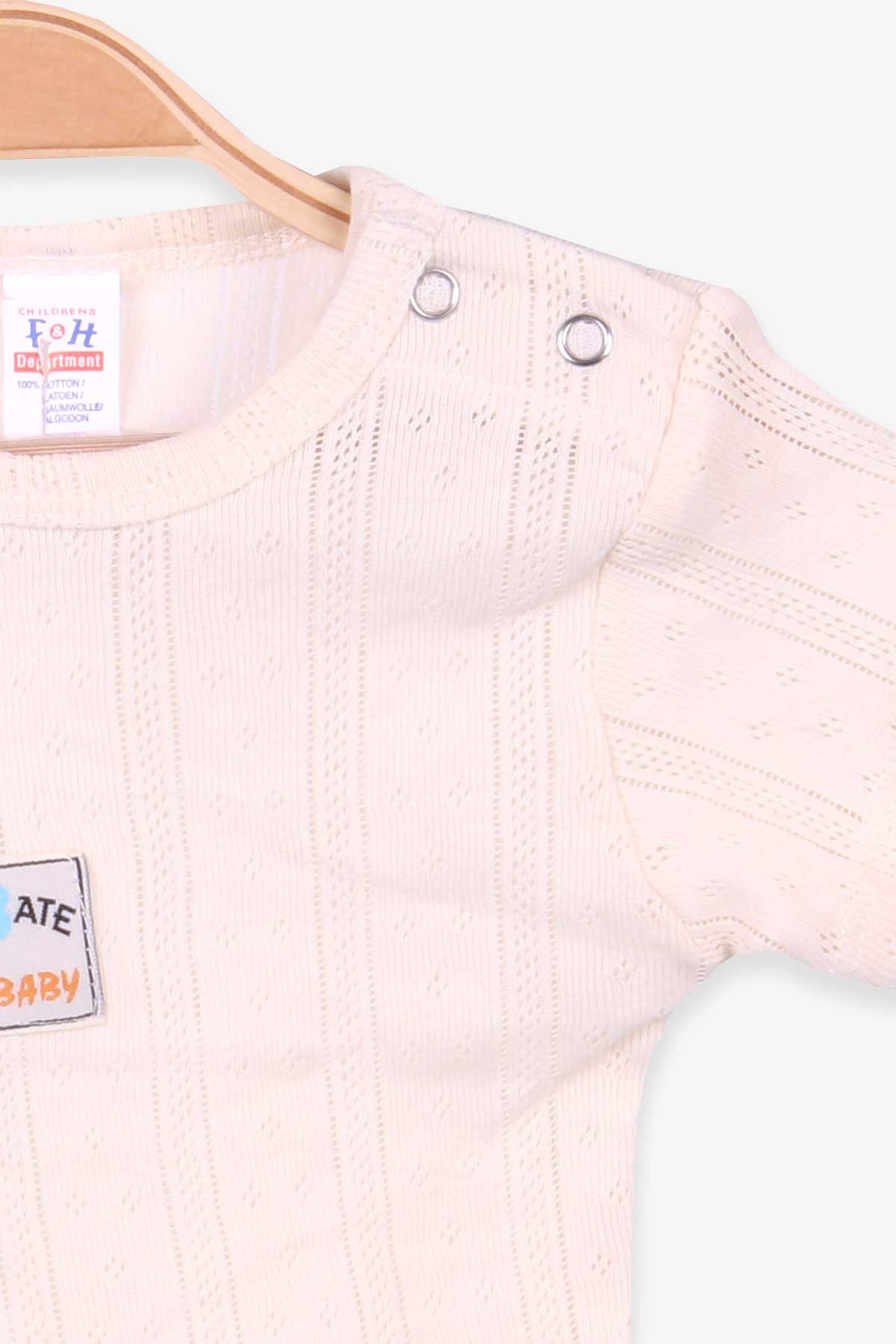 Breeze Bebek Çıtçıtlı Body Çizgili Krem (9 Ay-3 Yaş)